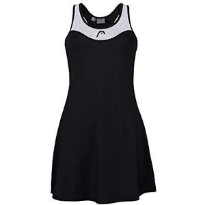 HEAD Dames Diana Dress W Jurk, zwart/wit, One Size/XS