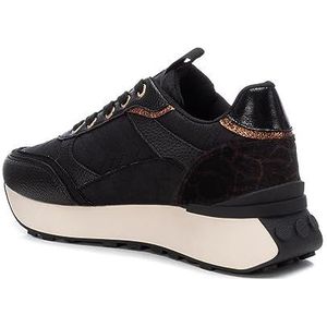 XTI - Dames sneakers met trekkoord, kleur: zwart, maat: 37, Zwart, 36 EU