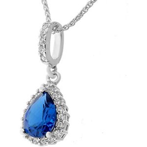 Orphelia Dameshanger met ketting zilver gerhodineerd zirkonia, Sterling zilver, Zirkonia