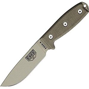 Onbekend Unisex Esee, | Lemmetlengte: 11, Cm, handvat: Groen Micarta, ESEE Outdoor mes Lemmetlengte 11 43 cm Handvat Groen Micarta Model 4 Plain Edge, Veelkleurig, One Size EU