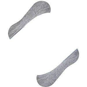 FALKE Dames Liner sokken Step Medium Cut W IN Katoen Onzichtbar eenkleurig 1 Paar, Grijs (Light Grey Melange 3390) nieuw - milieuvriendelijk, 37-38