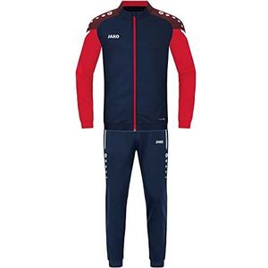 JAKO - Prestatietrainingspak Van Polyester, Uniseks-Volwassene, Marine/Rood, L