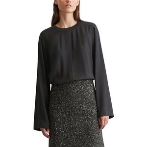 Marc O'Polo - Blouseshirt - Antraciet - Lange Mouw - Losse Pasvorm