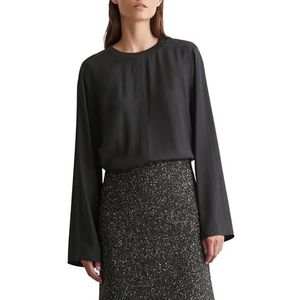 Marc O'Polo - Blouseshirt - Antraciet - Lange Mouw - Losse Pasvorm