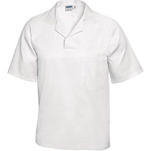 Portwest 2209 Bakkersshirt met Korte Mouwen, Normaal, Grootte L, Wit