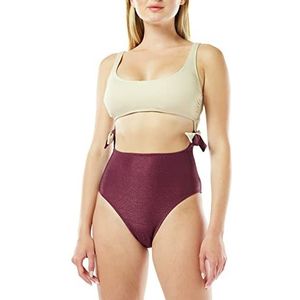 Dagi Dames Fashion, Monokini Mayokini eendelig badpak, Bordeaux - ecru, 36