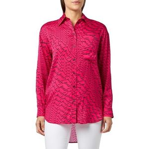 Pinko - Blouse - Zwart - Viscose - Vloeiend-effect Logo Print