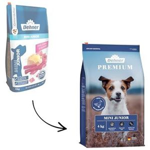 Dehner Premium hondenvoer junior, droogvoer zonder granen, voor puppy's en jonge honden van kleine rassen, eend/lam/aardappel, 4 kg
