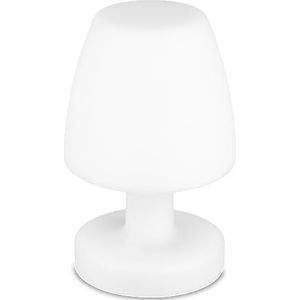REV EASY Tafellamp, compacte tafellamp met dimfunctie, H25 cm, accu 2200 mAh, 120 lm, IP44, wit