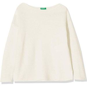 United Colors of Benetton Maglia Lavorata Lana Shirt met lange mouwen voor meisjes, beige (Panna 000), M