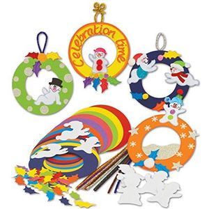 Springboard Snowman kransen Kerstmis Craft Activity Pack(Pack van 30)