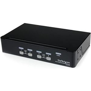 StarTech.com KVM-switch met 4 poorten voor VGA KVM-switch met hub - VGA KVM-schakelaar voor 4 pc's - desktop KVM-switch met 4x USB 2.0, 1x VGA-aansluiting