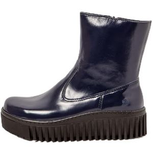 Art - Nappa Shinny - Leren Enkellaarsjes - Marineblauw - 3 tot 5 cm Hakhoogte