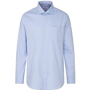 Seidensticker Heren Regular Fit Shirt met lange mouwen, blauw, 39