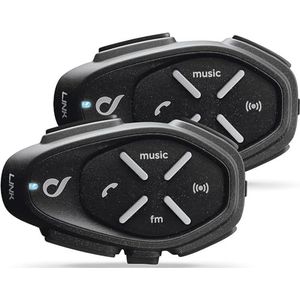 INTERPHONE - Link Duo - Intercom - Zwart - Bluetooth - Ruisonderdrukking