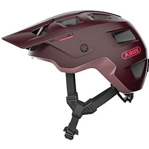 ABUS MoDrop MTB-helm - robuuste fietshelm met goede ventilatie voor mountainbiken, individuele pasvorm, unisex - donkerrood, L