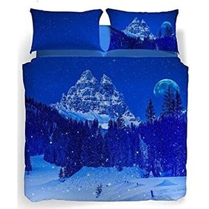 Caleffi Snow in the Blue Nigh Beddengoedset, katoen, eenpersoonsbed, tweepersoonsbed