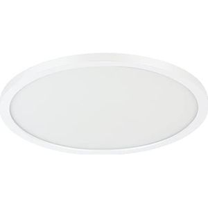 EGLO LED plafondlamp Campaspero, kantoorlamp dimbaar met afstandsbediening, ronde plafond lamp van kunststof in wit, plafondverlichting voor kantoor, warm-koud wit, Ø 30 cm