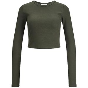 JACK & JONES Dames Jxfeline STR Ls Rib Tee JRS Noos Top