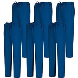 MISEMIYA - Verpakking met 6 stuks, uniseks, elastisch, uniformen, medische uniformen, marineblauw 68, S