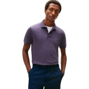 Tommy Hilfiger Heren Vloeibaar Katoen REG Seizoensgebonden Polo MW0MW39994 S/S Polo, Paars, XS, Paars (Mulberry Haze Heather), XS