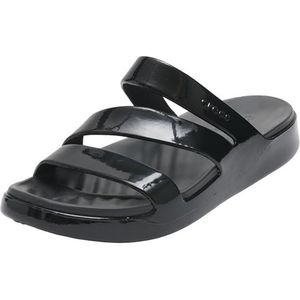 Crocs - Getaway Patent Slippers - Zwart - Kunststof