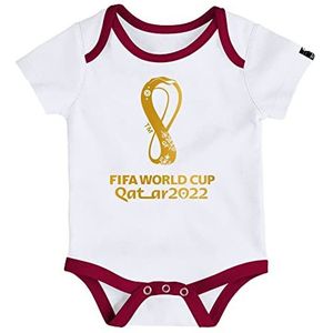 FIFA Baby Officiële World Cup 2022 Logo Groeien, Wit, 0-3 Maanden, Kleur: wit, 0-3 maanden