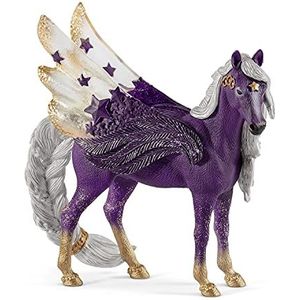 schleich BAYALA 70579 Vliegende eenhoorn sterren Pegasus speelset - paars gouden eenhoorn met vleugels - Fantasy eenhoorn speelgoed - figuren set voor kinderen vanaf 5 jaar