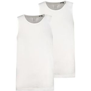 JP 1880 Heren grote maten grote maten grote maten Menswear L-8XL tanktop, 2-pack, mouwloos, tot 8 XL 796858, sneeuwwit, 3XL