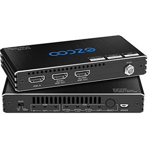 4K 120Hz HDMI 2.1 Splitter 8K 60Hz 1 in2 out VRR CEC HDCP2.3 HDR10 48Gbps 8KUHD D-olby Vision Atmos Scaler 4K EDID 1080P Dual Monitors HDMI 2.1 Splitter 1X2 for PS5,SkyQ,Xbox
