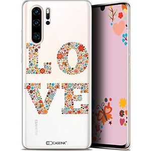 Caseink Hoes voor Huawei P30 Pro (6.47) [Beschermhoes Case Gel HD Collectie Summer Design Love Flowers - Flexibel - Ultradun - Gedrukt in Frankrijk]