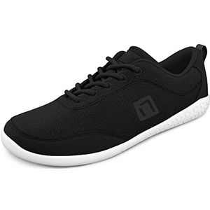 Nanga Barefoot Men - Merino blotevoetenschoenen voor heren, outdoor sneakers van merinowol, gezondheidsschoenen, trailschoenen (zwart, Numeric_40), zwart, 40 EU