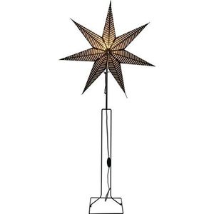 Star Staande lamp ster hoes, zwart, metaal, E14, 20,5 x 60 x 125 cm