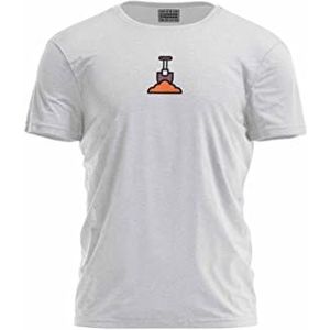 Bona Basics, Digitaal bedrukt basic T-shirt voor heren,% 70% katoen, 30% polyester, grijs, casual, herenbovenstuk, maat: S, grijs, S