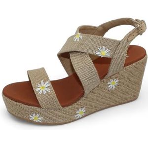 TONI PONS Sidney damessandalen, naturel, maat 38, Natuurlijk., 38 EU