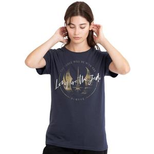 Star Wars ObiWan Kenobi Long Live The Jedi dames T-shirt, diep marineblauw, klein, Diepe marine, S