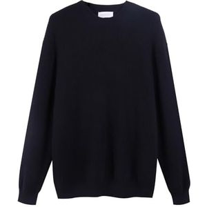 Diana Studio - Kraag van kasjmier en wol, heren, lange mouwen, casual fit, zwart, M, Zwart, M-XXL