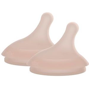 Suavinex, Set van 2 Zero anti-koliek flessenflessen. Langzame doorstroming (S), langzame stroom, laat weinig vloeistof door, ideaal voor de eerste dagen, speen voor Zero Zero Zero flessen, siliconen,