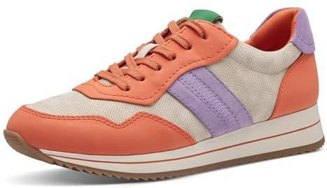 Jana - Platte Damessneakers - Oranje - Vegan - Brede Pasvorm