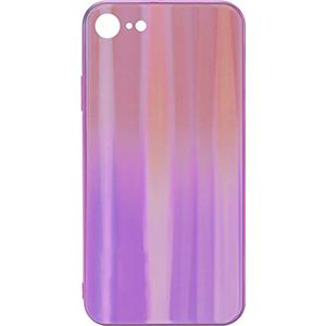 Commander Glazen backcover Rainbow voor Apple iPhone 7/8 Purple