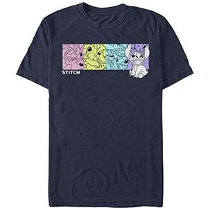 Disney Unisex Lilo & Stitch Box Organic T-shirt met korte mouwen, donkerblauw, XXL