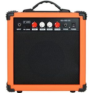 3rd Avenue GA15EOR 15W Guitar Practice versterker met hoofdtelefoonuitgang, overdrive -schakelaar, 2 band EQ, Tone/Gain Controls - Portable Compact - Oranje