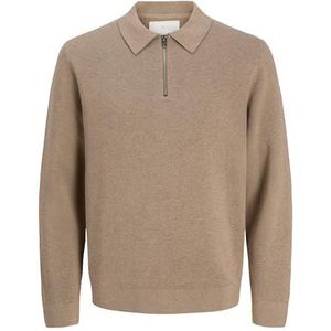 Jack & Jones - Milano Stitch - Gebreide Polo met Halve Rits - Katoen - Lange Mouwen