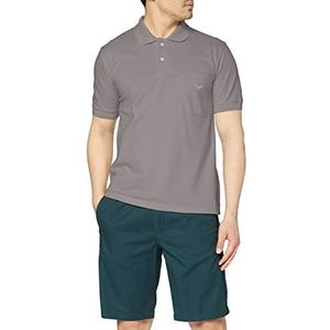 Trigema Poloshirt voor heren met borstzak, Cool-grey, XL