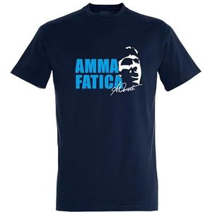 GIL S.R.L. SSC Napoli Amma Faticà T-shirt, marineblauw - S
