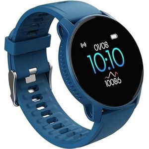 HiClothbo HiClothbo Smartwatch voor dames, uniseks, 1,3 cm (3 inch) volledig touchscreen, fitnesstracker met vrouwelijke gezondheid, blauw, 250 mm EU, blauw