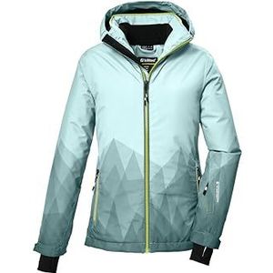 killtec Ski-jack voor meisjes met capuchon en sneeuwvanger KSW 328 GRLS SKI JCKT, mint, 176, 42272-000