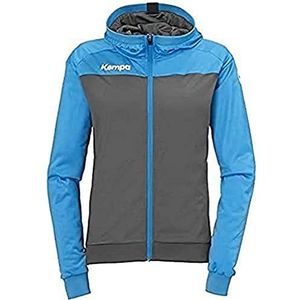 Kempa Prime Multi Jacket Women Handball jas met capuchon voor dames, antraciet, blauw, S
