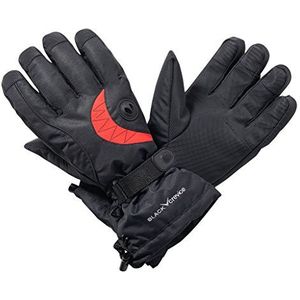 Black Crevice Handschoenen voor volwassenen, zwart/rood, maat M