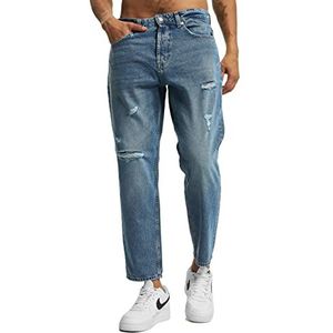 ONLY & SONS Mannelijke Regular Fit Jeans ONSAVI Crop MID Blue, blauw (medium blue denim), 29W / 32L